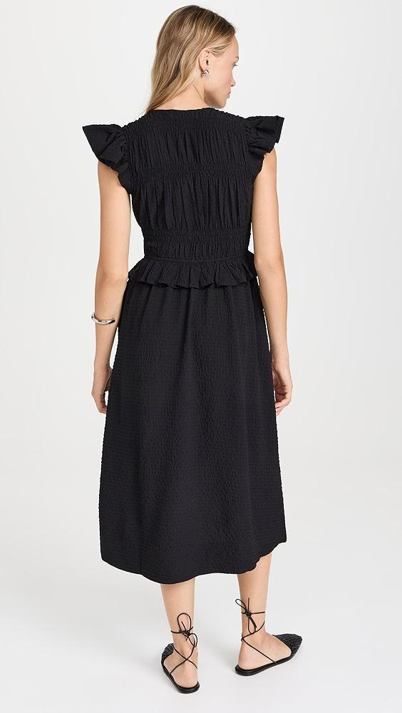 Sea Regina Seersucker Flutter Sleeve Dress | Shopbop Product Image