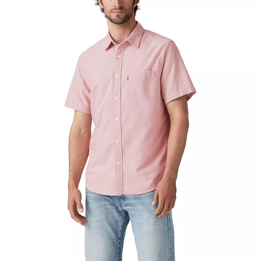 Men's Levi's® Classic Fit Button Down Short Sleeve Shirt, Size: Small, Etruscan Red Product Image
