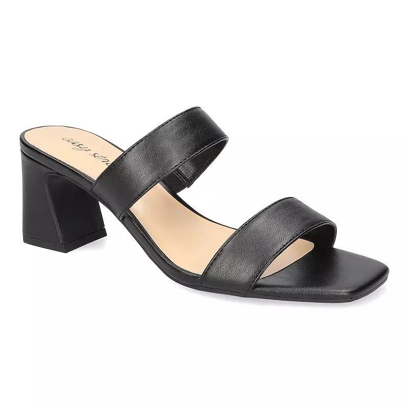 Easy Street Clovelle Women's Square Toe Block Heel Sandals, Size: 7, Silver Product Image