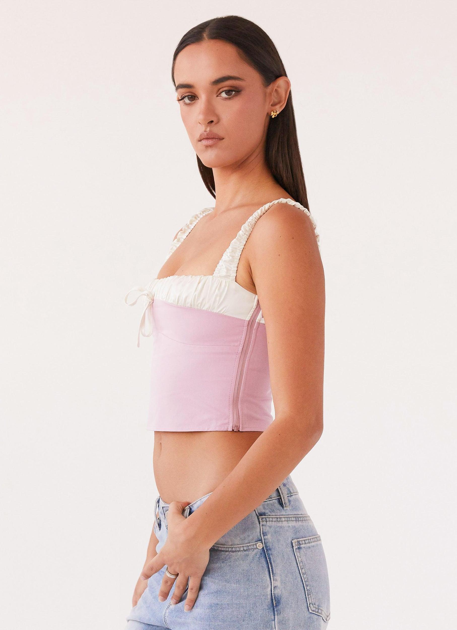 Ryder Bustier Top - Pink Product Image