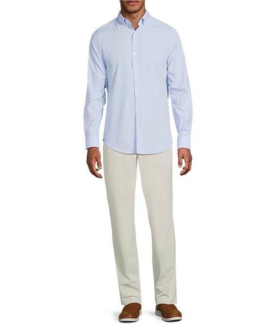 Murano Slim Fit Performance Stretch Printed Long Sleeve Woven Shirt Product Image