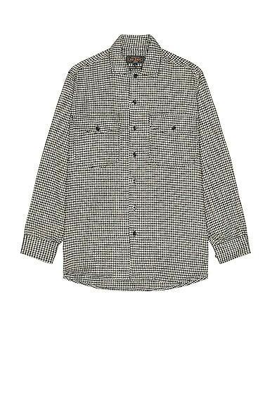Beams Plus Work Classic Fit Houndstooth Shirt in Multi Product Image