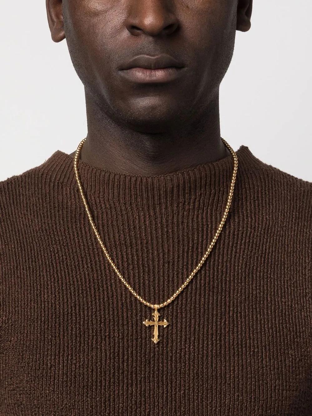 EMANUELE BICOCCHI Fleury Cross Pendant Necklace In Gold Product Image