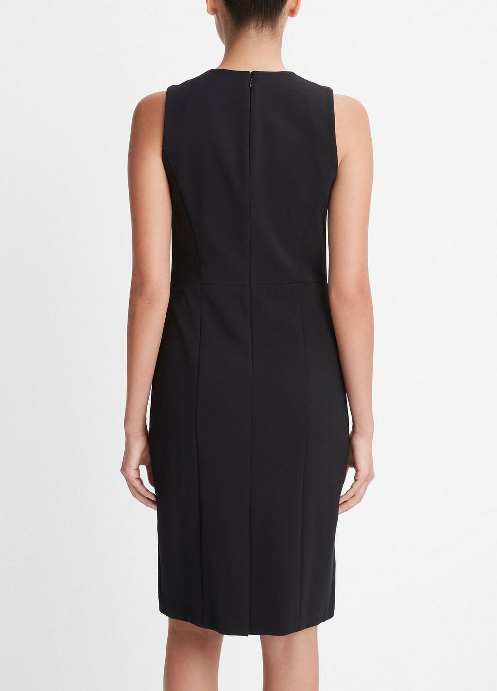 Womens Seamed-Front Sheath Dress, Black, Size 0 Vince Product Image