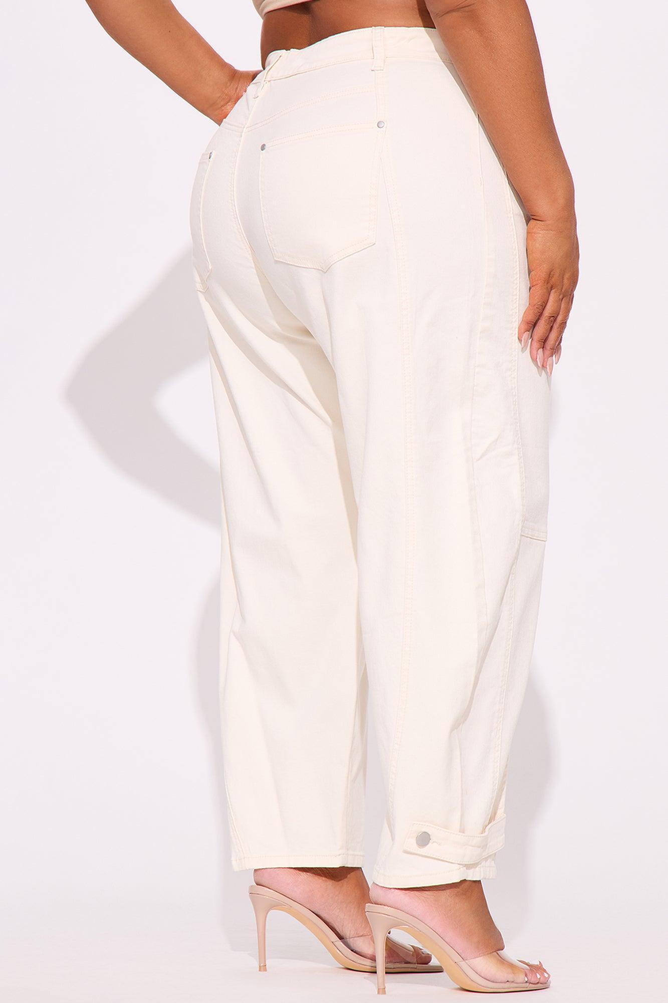 Quinne Barrel Pant - Ivory Product Image