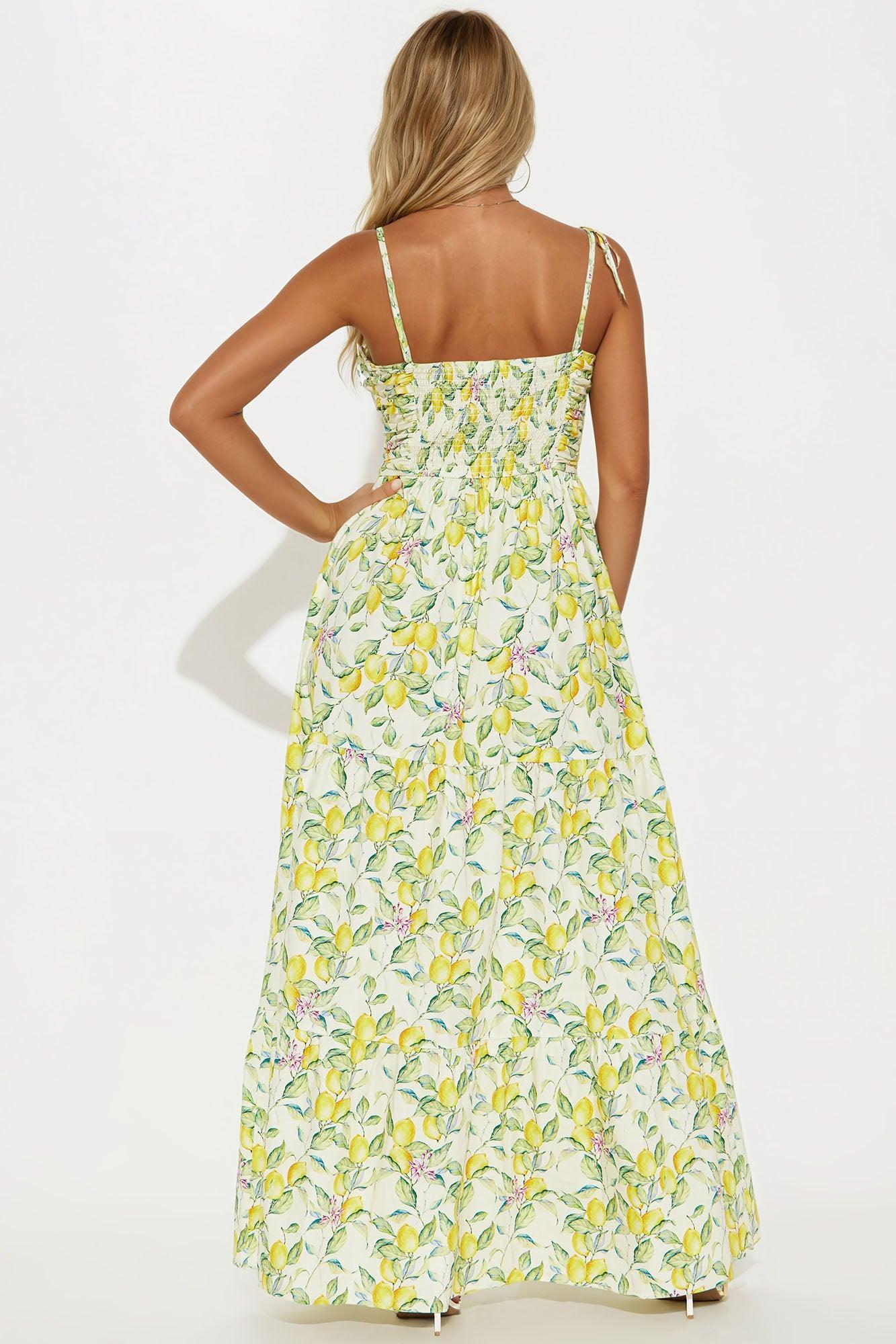 Life Gives You Lemons Maxi Dress - Yellow/combo Product Image