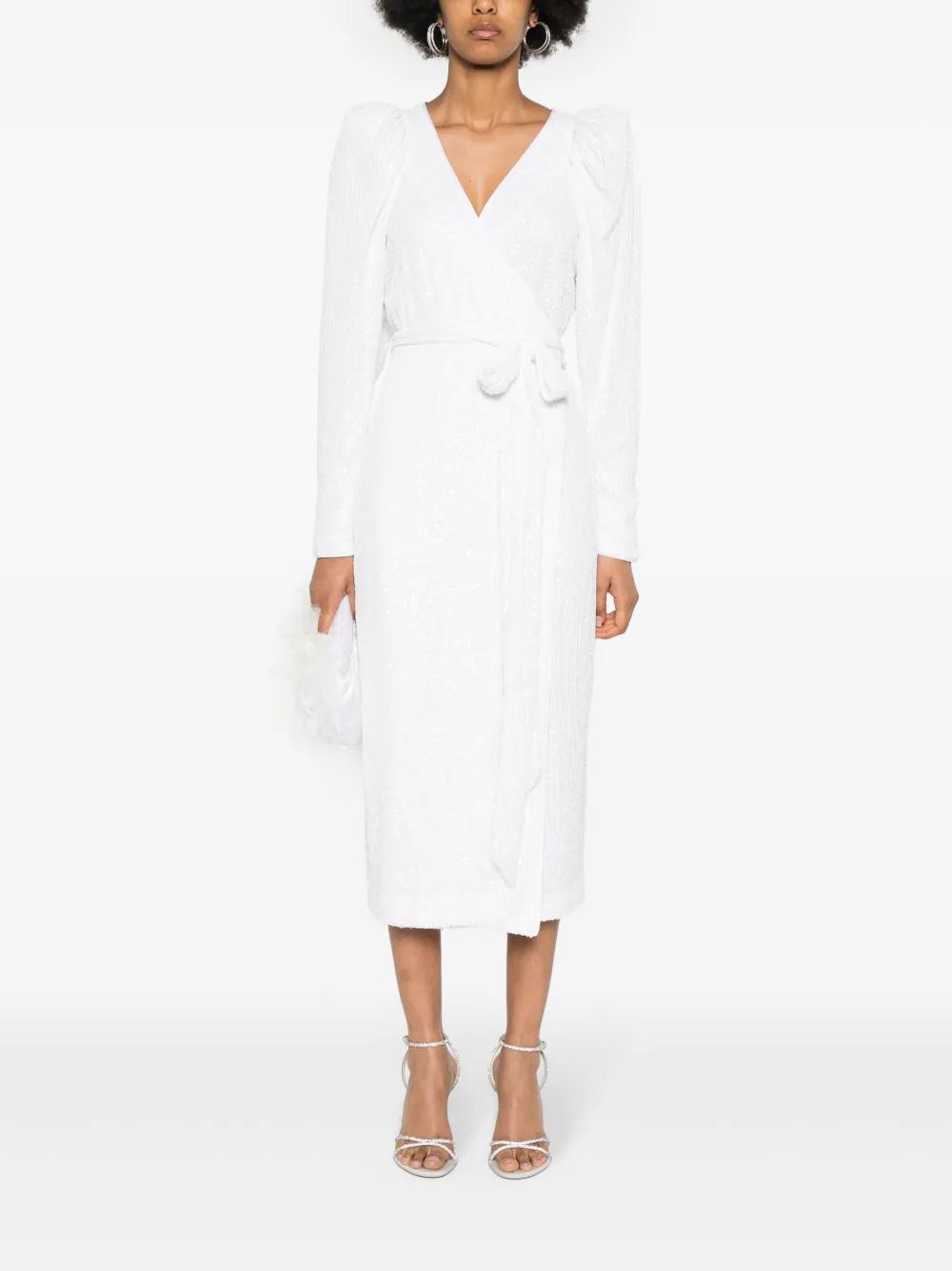 sequined midi wrap dress Product Image