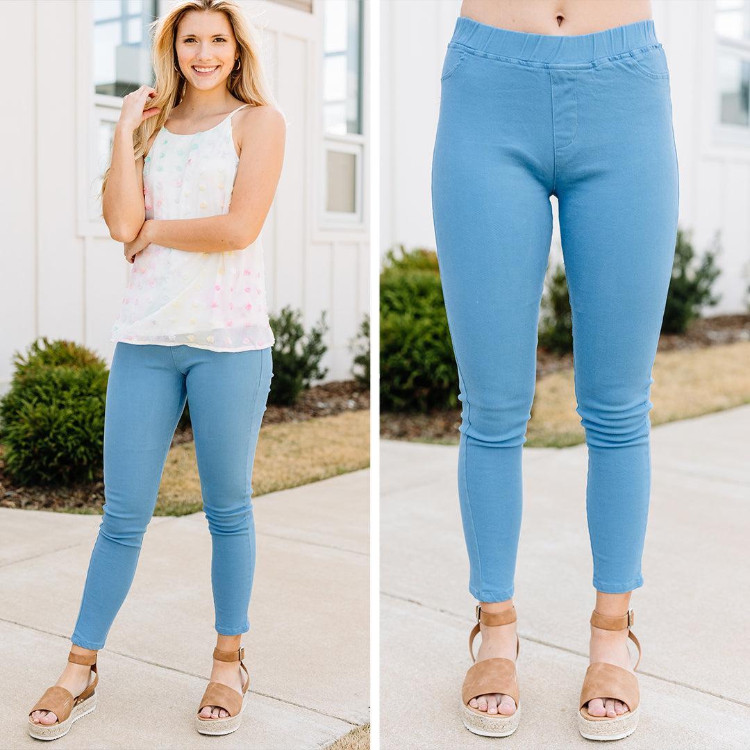 Speak Your Mind Denim Blue Jeggings Female Product Image