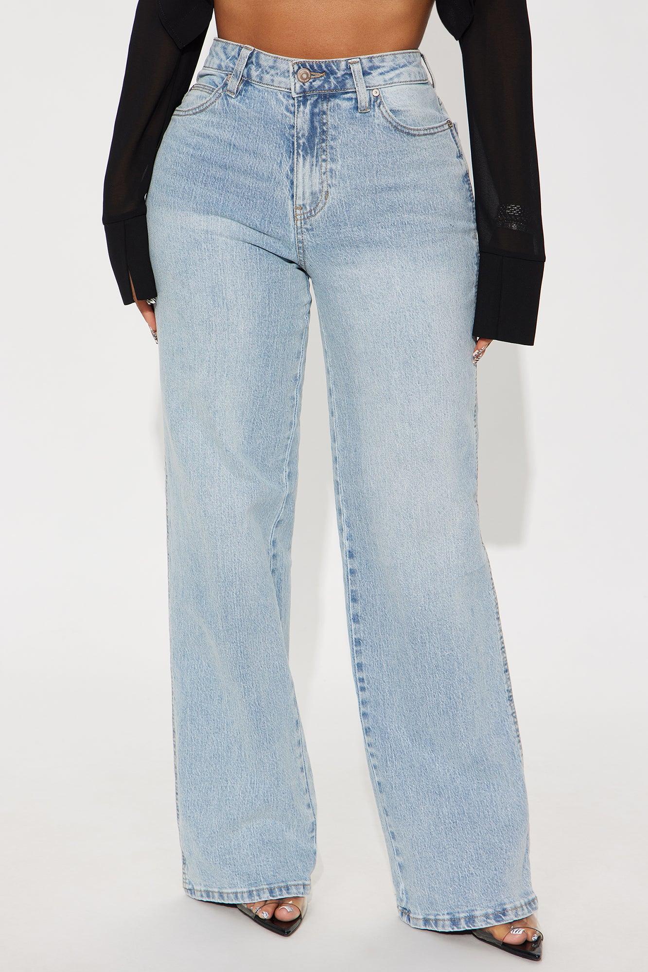 Never Changing Wide Leg Jeans - Light Wash Product Image