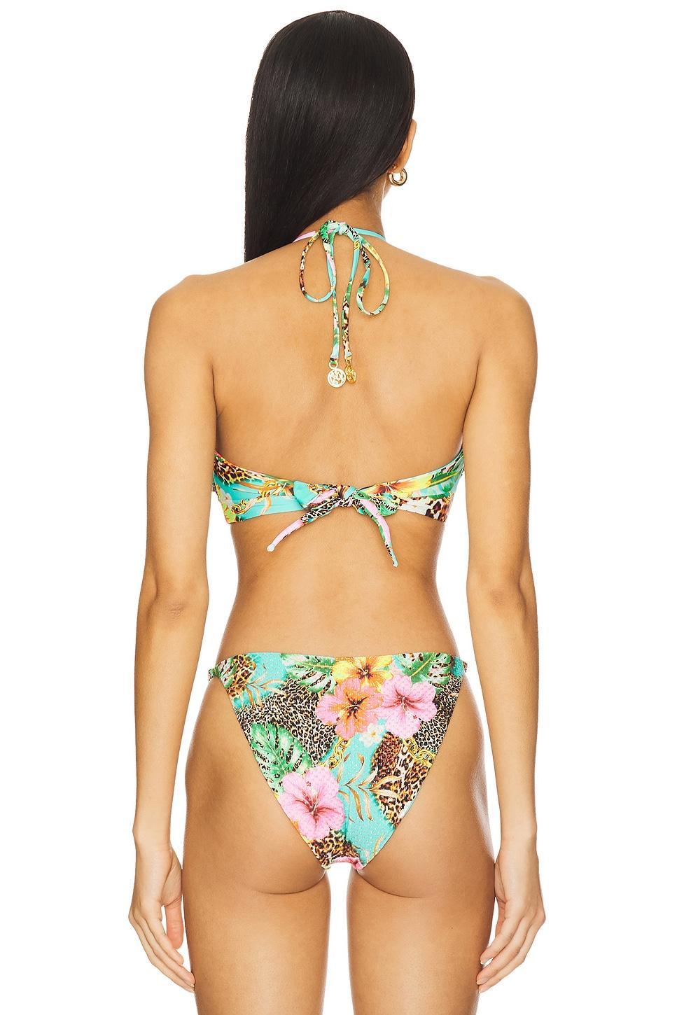 Chain Drawstring Bandeau Bikini Top Luli Fama Product Image