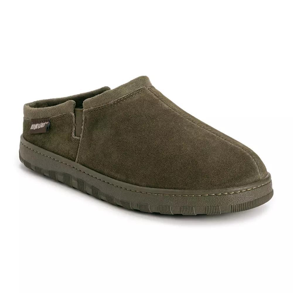 MUK LUKS Matt Mens Printed Berber Suede Clog Slippers Green Product Image
