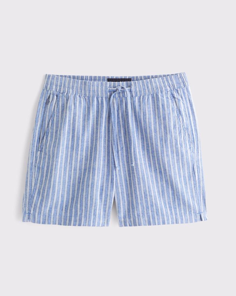 Linen-Blend Pull-On Short Product Image