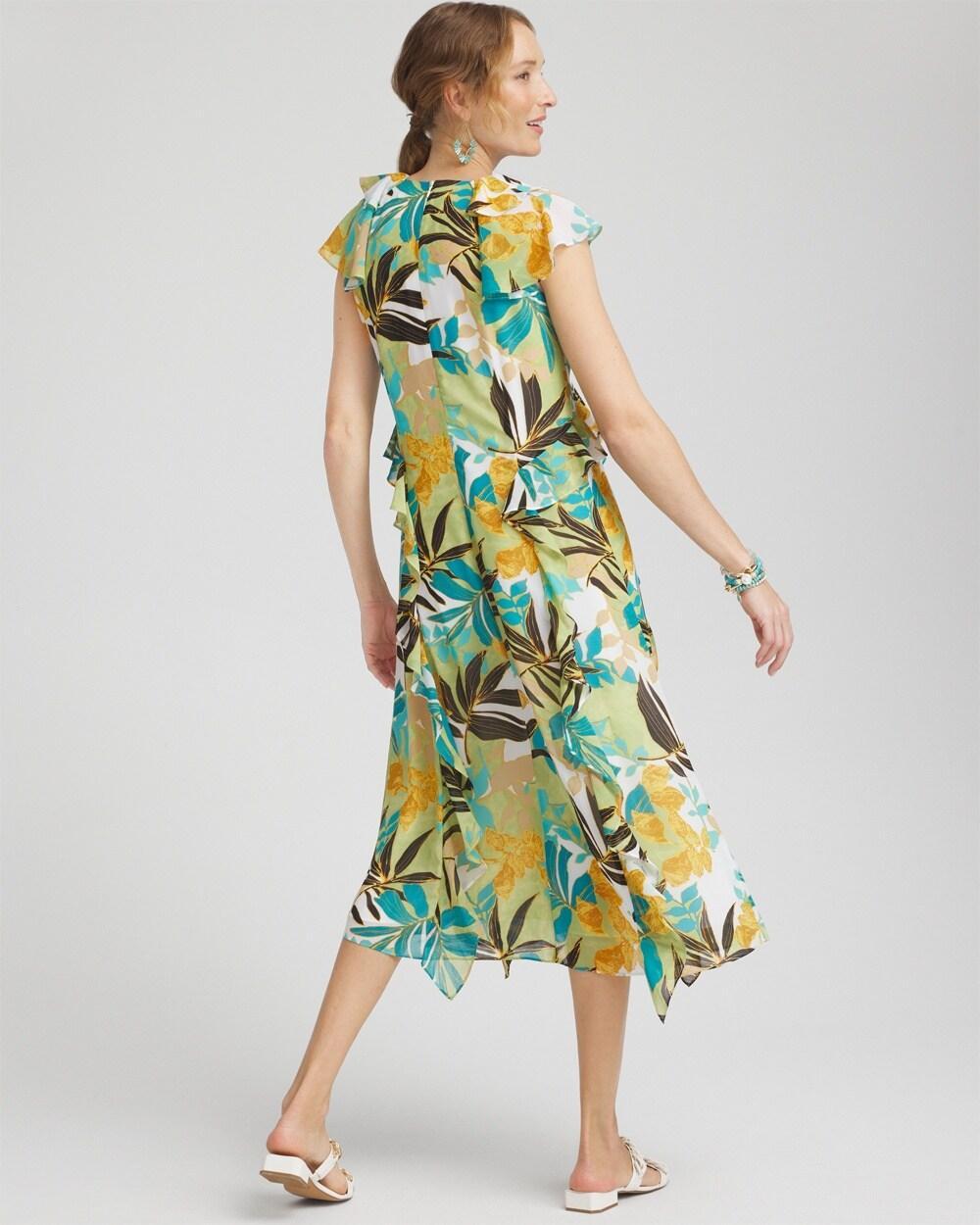 Chiffon Floral Faux Wrap Dress Product Image