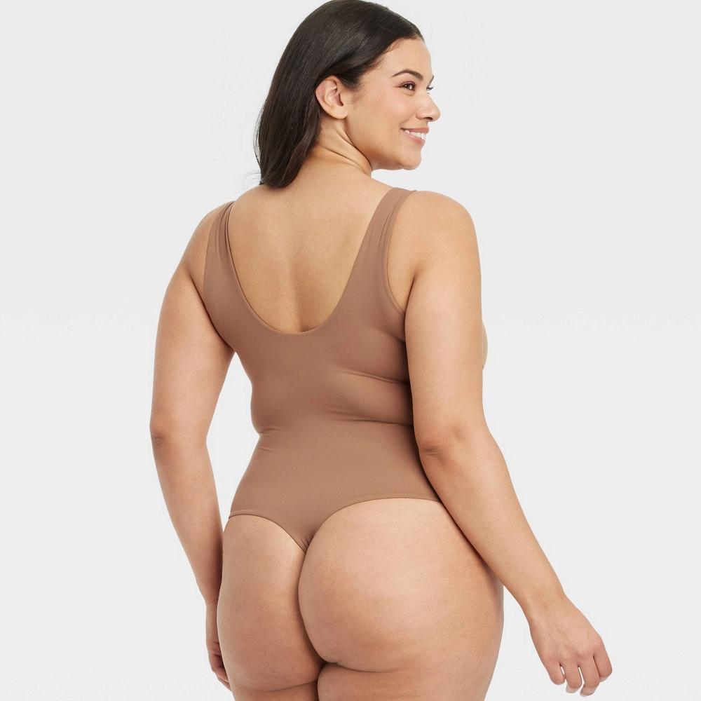 Womens 4-Way Stretch Tank Bodysuit - Auden Brown 2X Product Image