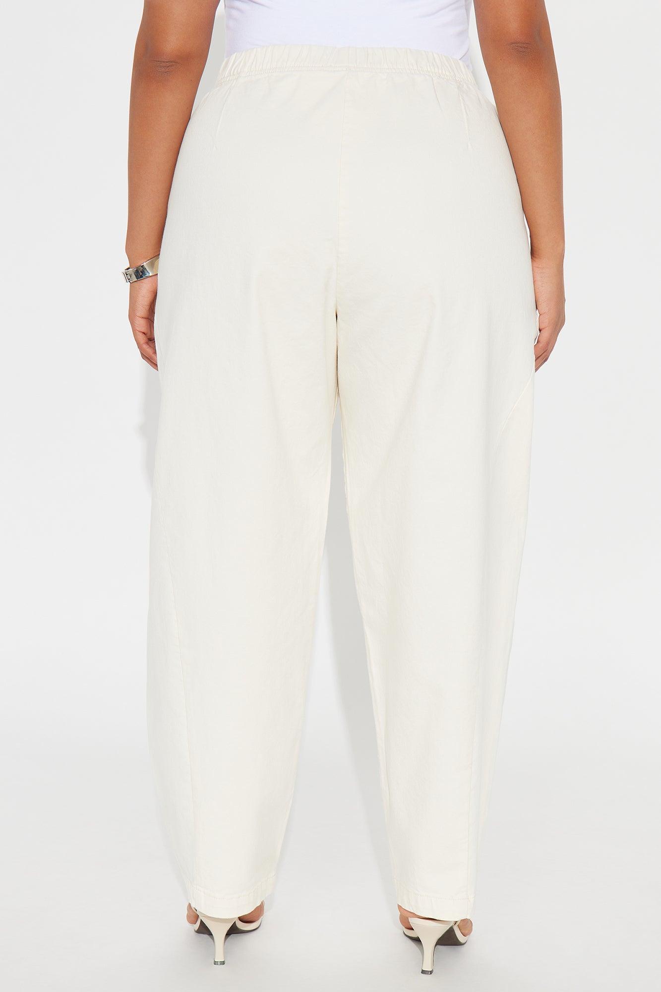 Jenia Barrel Pant - Cream Product Image
