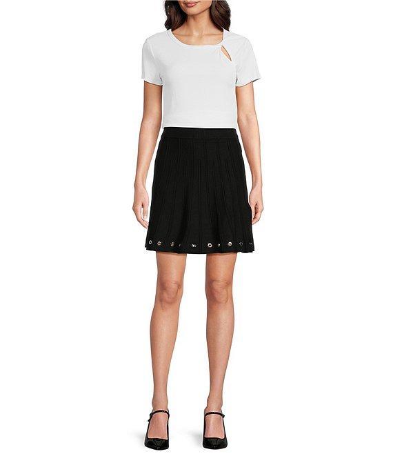 DKNY by Donna Karan Logo Grommet Skirt Product Image