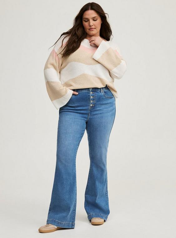 Bombshell Flare Premium Stretch High-Rise Jean Product Image