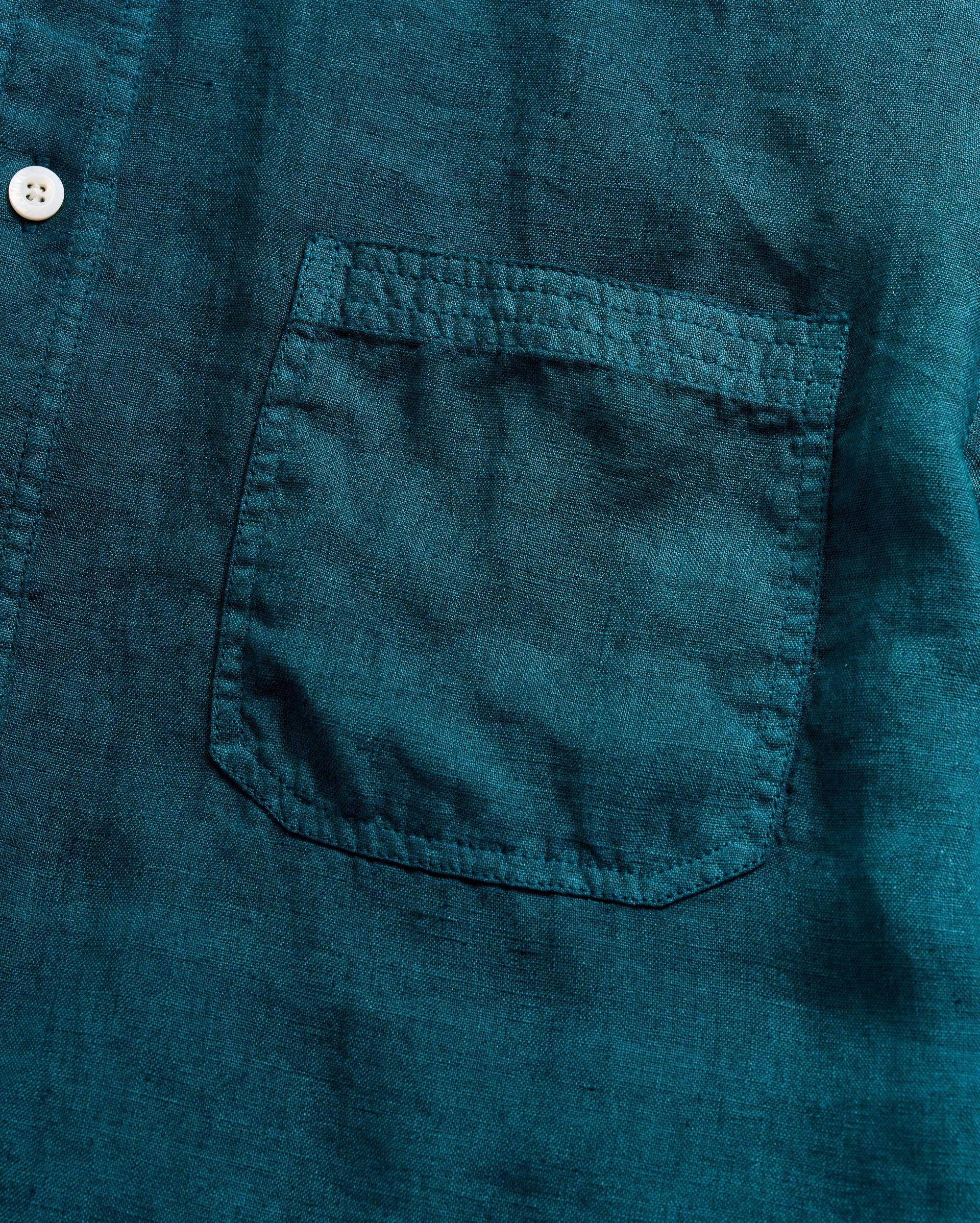 Short Sleeve Linen Tuscumbia Shirt Button Down -  Product Image
