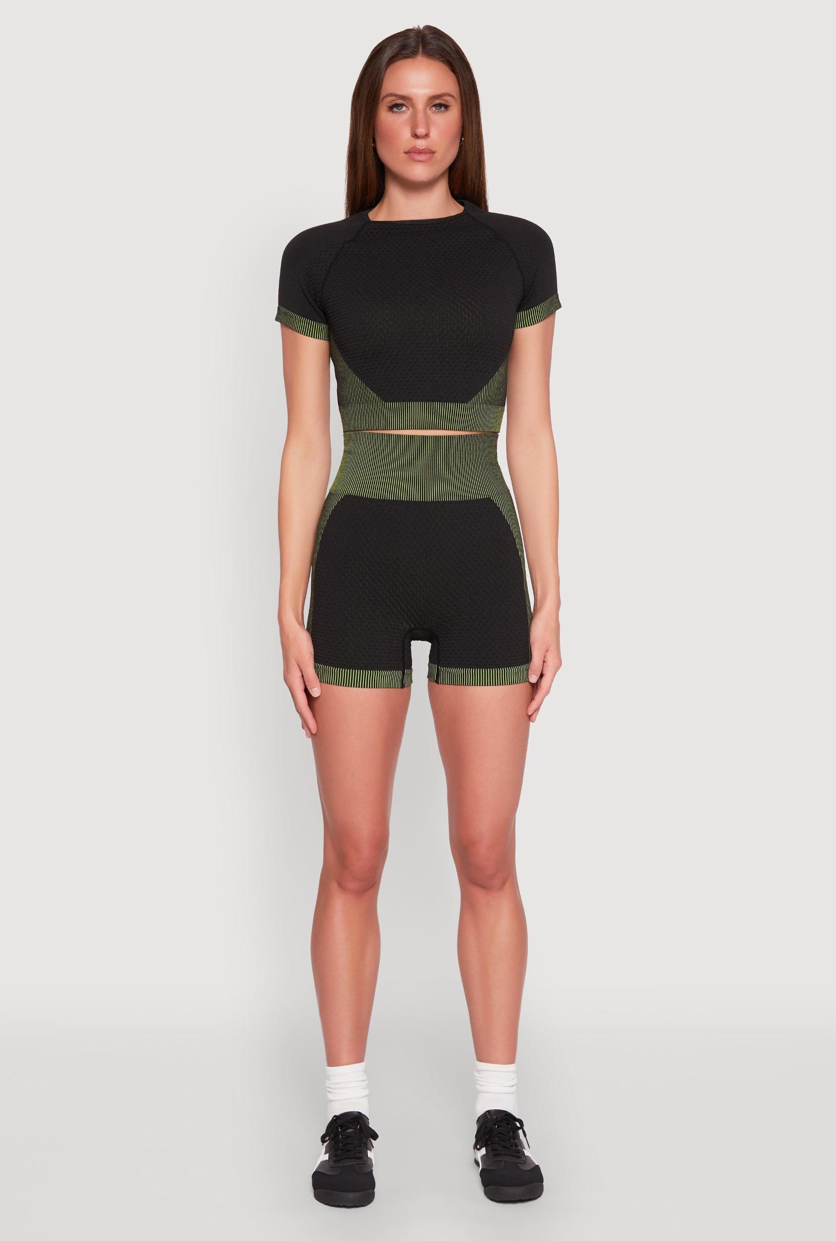 Womens Striped Detail Seamless Crop Top Product Image