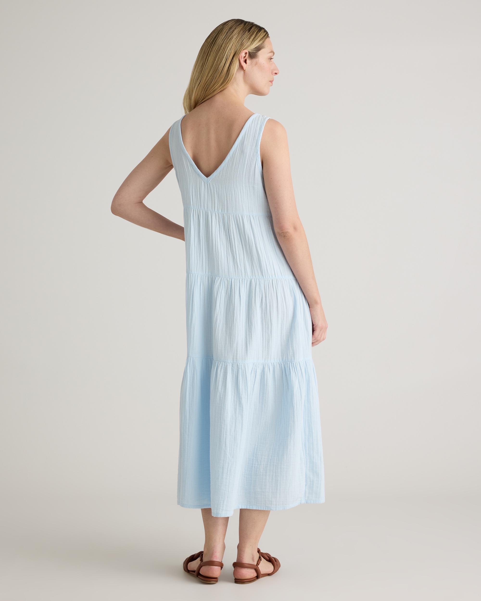 Quince | Women's Gauze Tiered Maxi Dress Organic Cotton Product Image