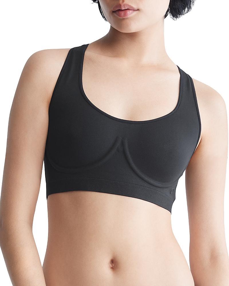 Calvin Klein Womens Bonded Flex Unlined Balconette Bralette - Black - S Product Image