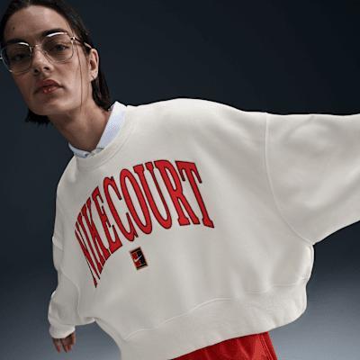 Nike Women's Court Phoenix Fleece Over-Oversized Crew-Neck Tennis Sweatshirt Product Image