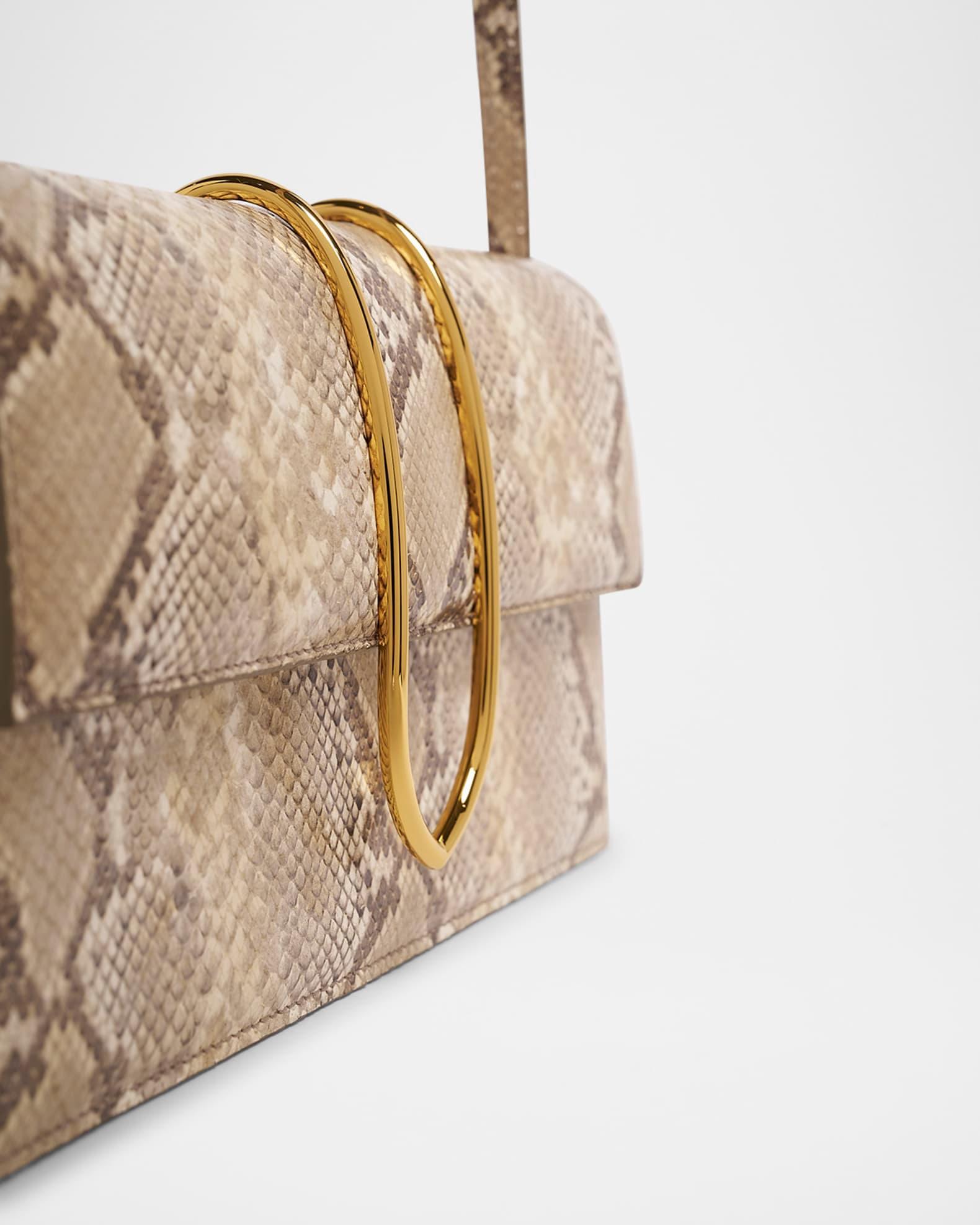 Le Bambino Long Snakeskin Leather Shoulder Bag Product Image