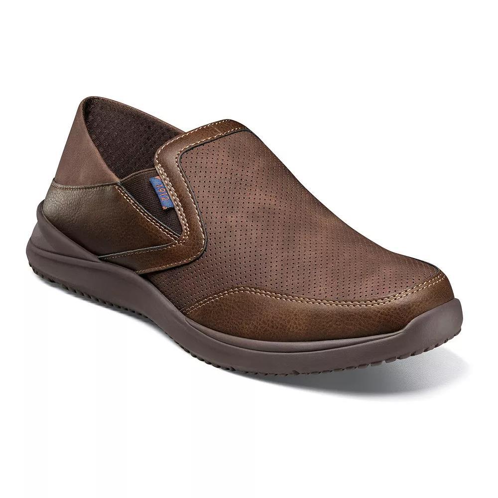 Nunn Bush® Conway EZ Men's Moc Toe Slip-On Shoes, Size: 11 Wide, Brown Product Image