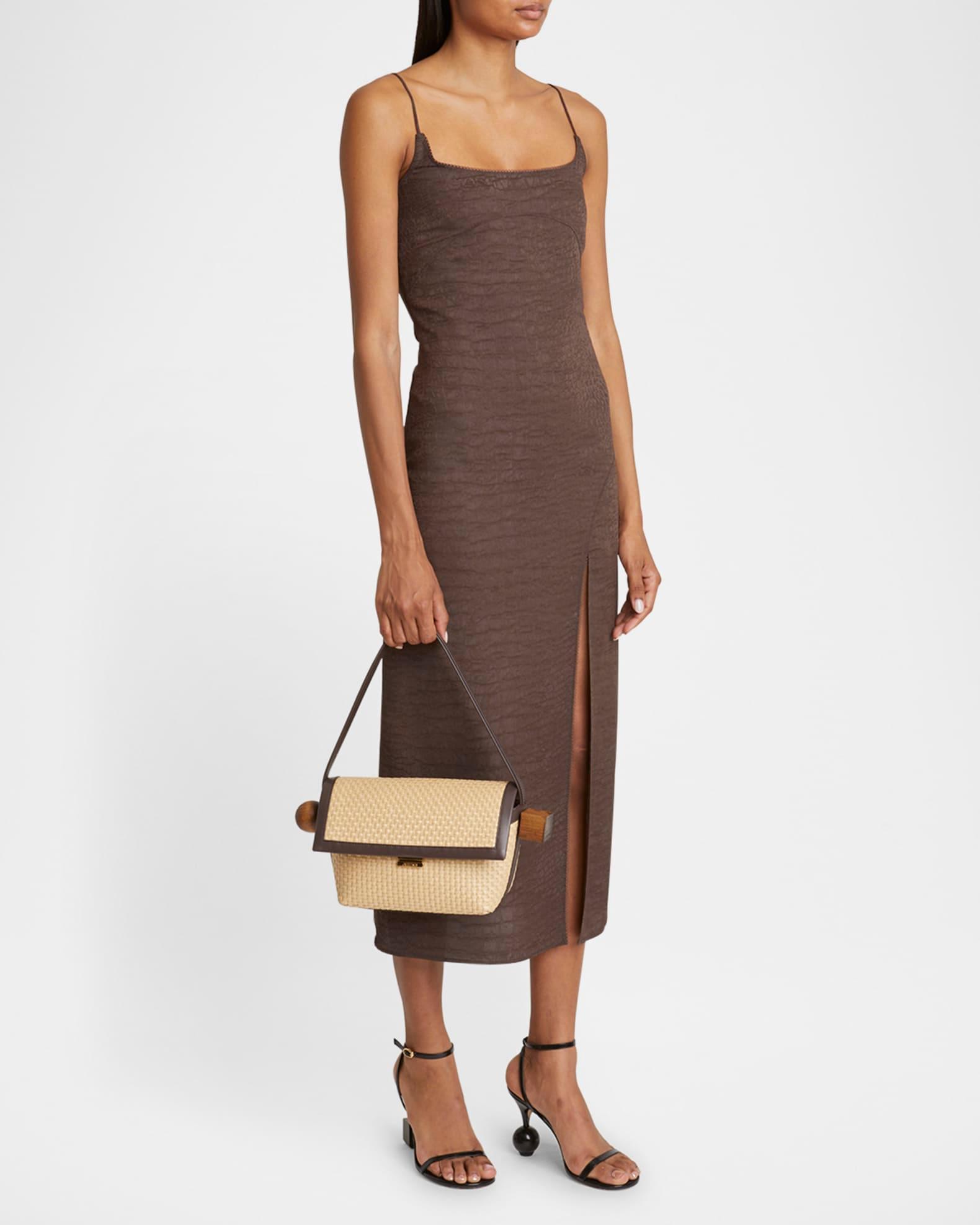 Le Rond Geometric Raffia Shoulder Bag Product Image