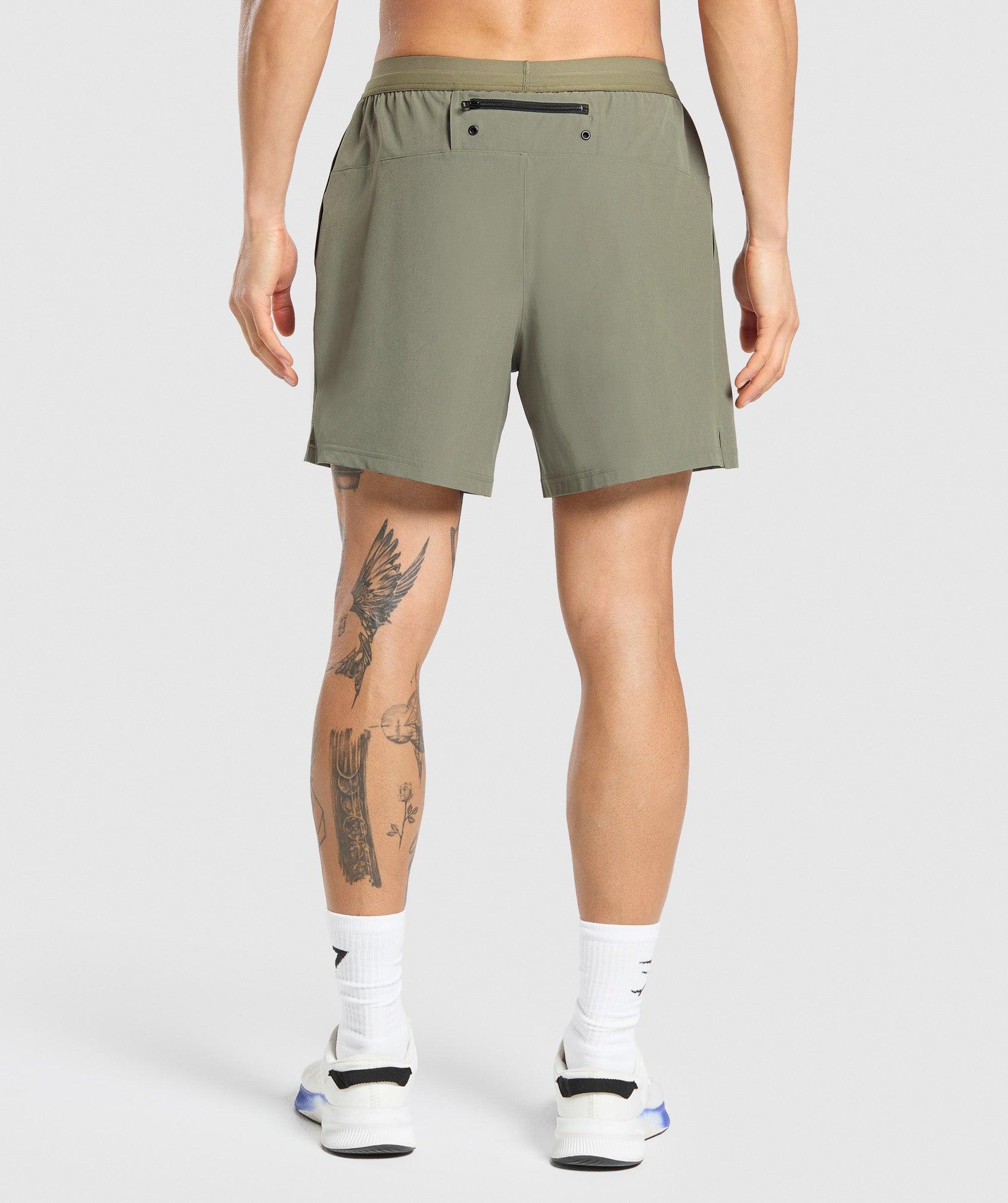 Gymshark Land to Water 6" Shorts - Base Green Male Product Image