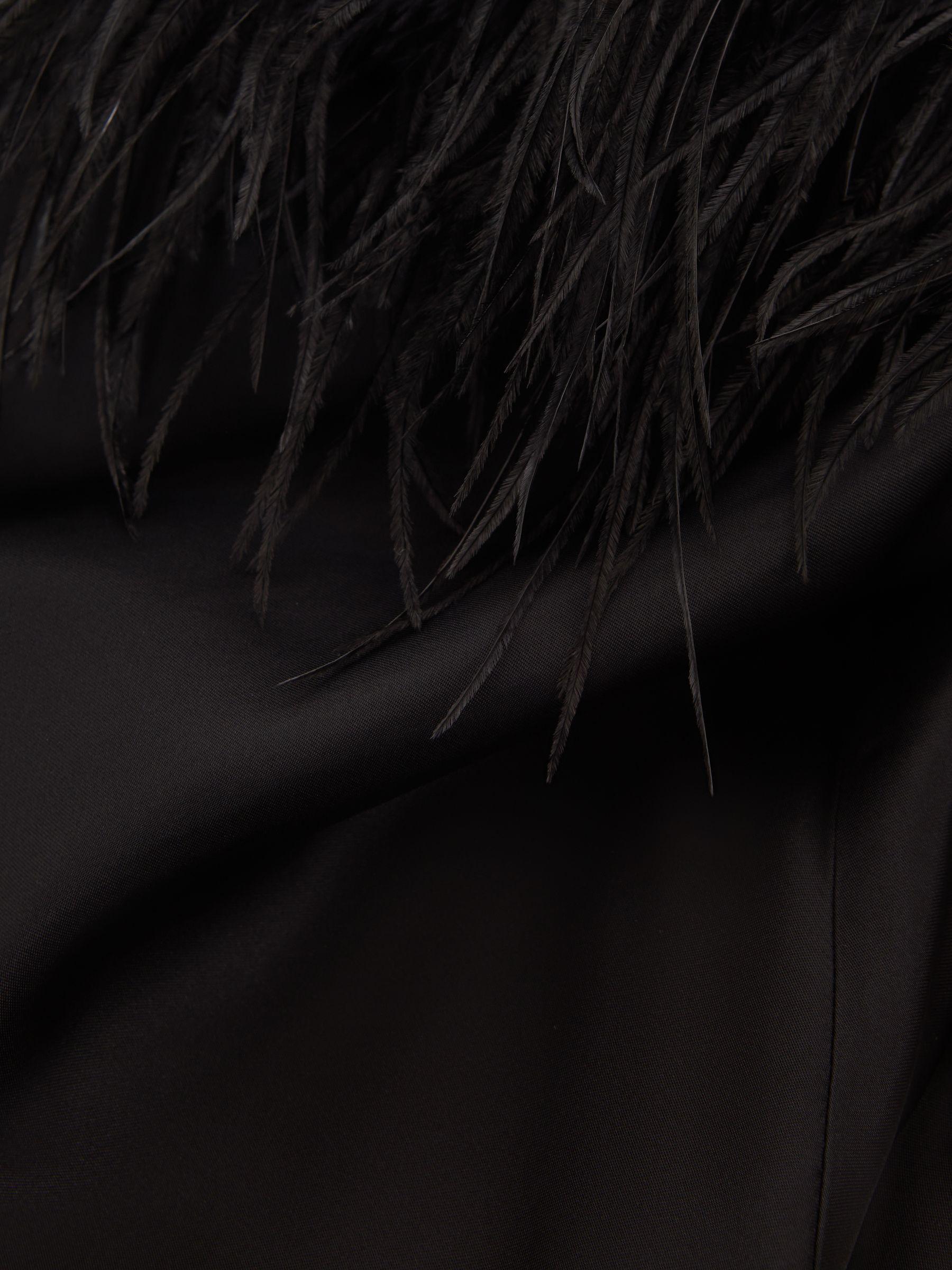 Sleeper Feather Mini Slip Dress in Black Product Image