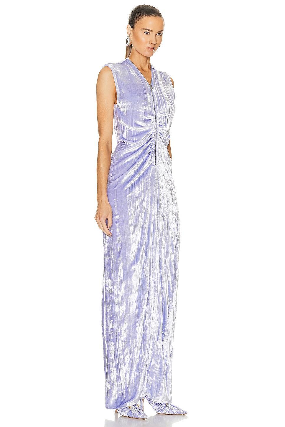 Bottega Veneta Zip Long Dress in Lavender Product Image