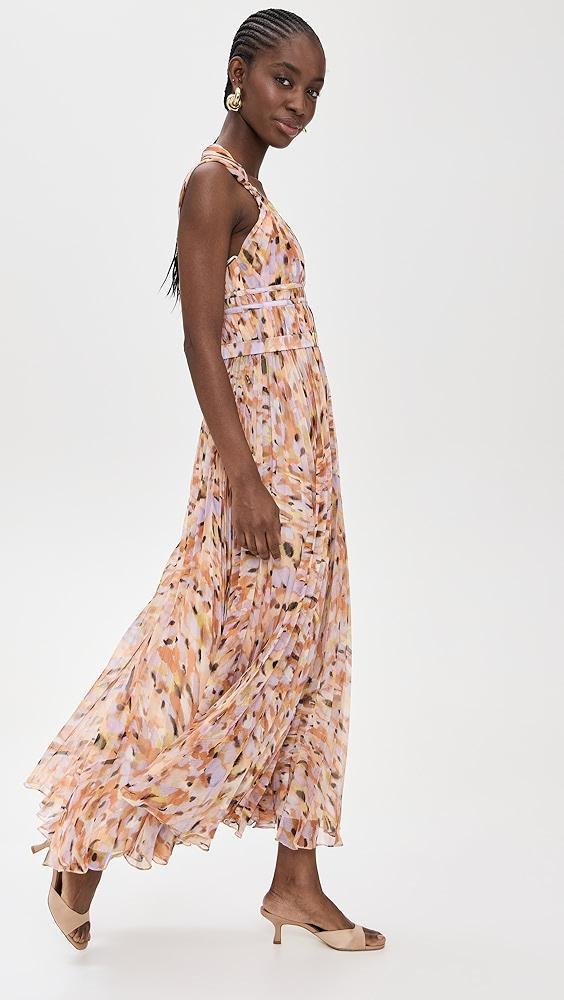 AMUR Neve Pleated Chiffon Dress | Shopbop Product Image