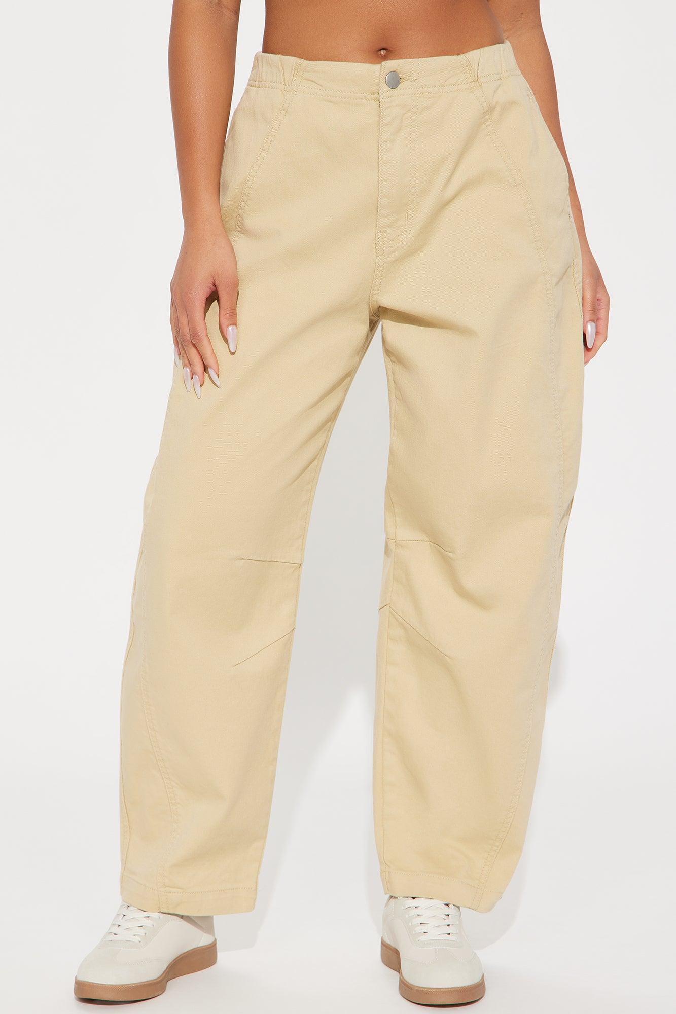 Irina Barrel Pant - Taupe Product Image