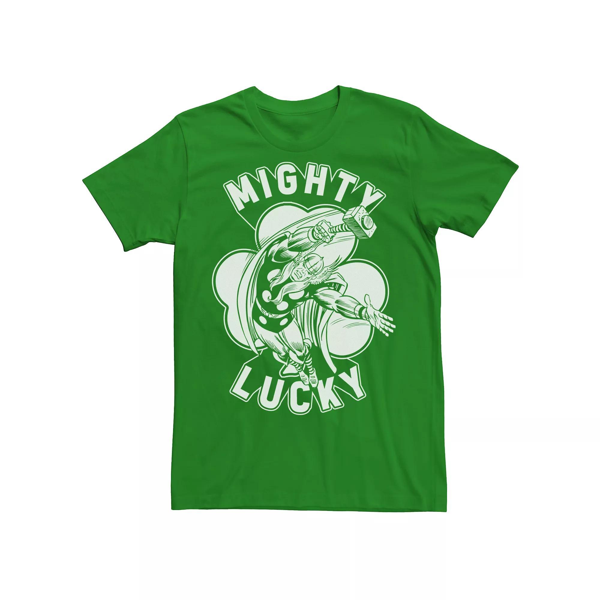 Men's Marvel Mighty Lucky Tee, Size: Small, Kelly Product Image