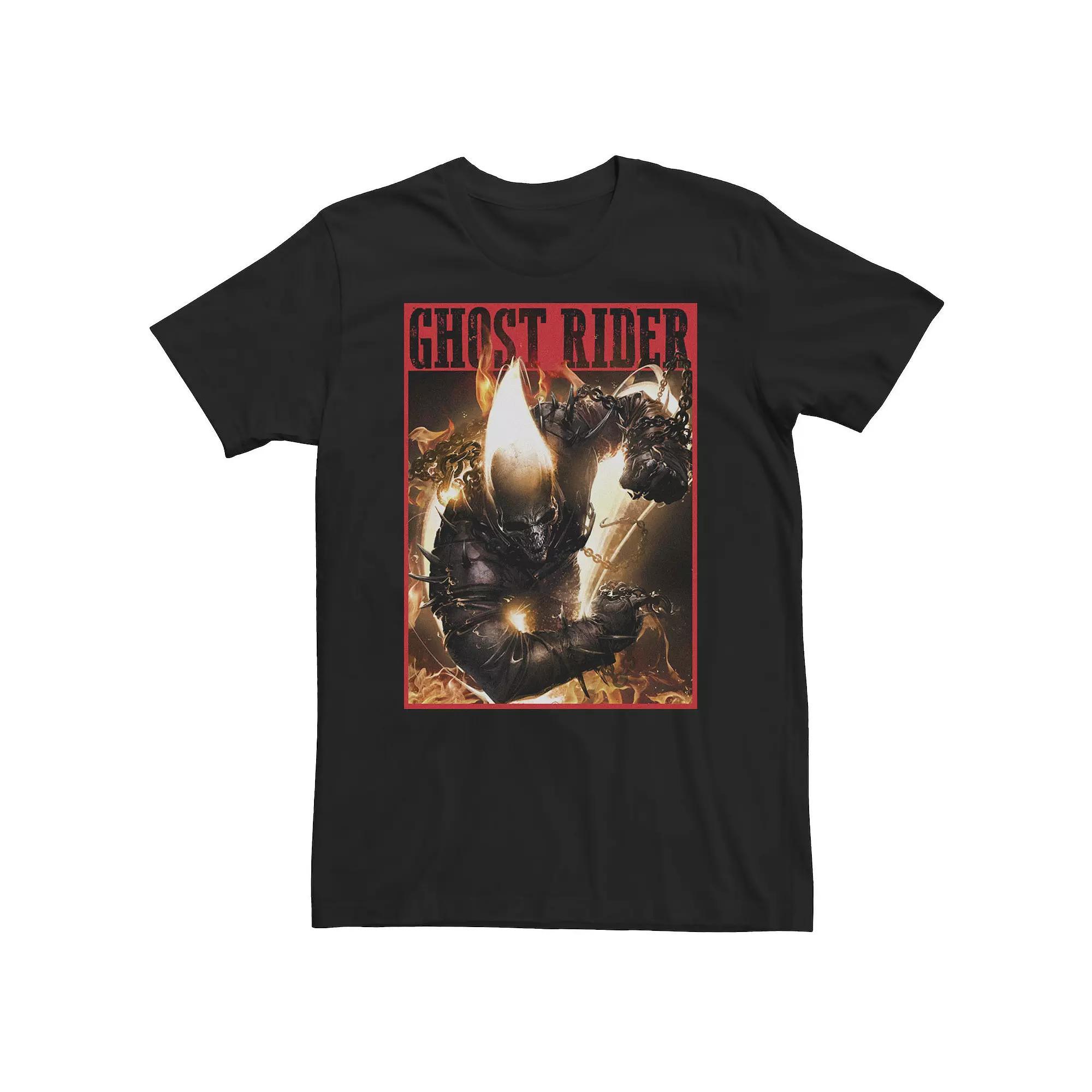 Big & Tall Marvel Ghost Rider Fury Tee, Men's, Size: 4XLT, Black Product Image