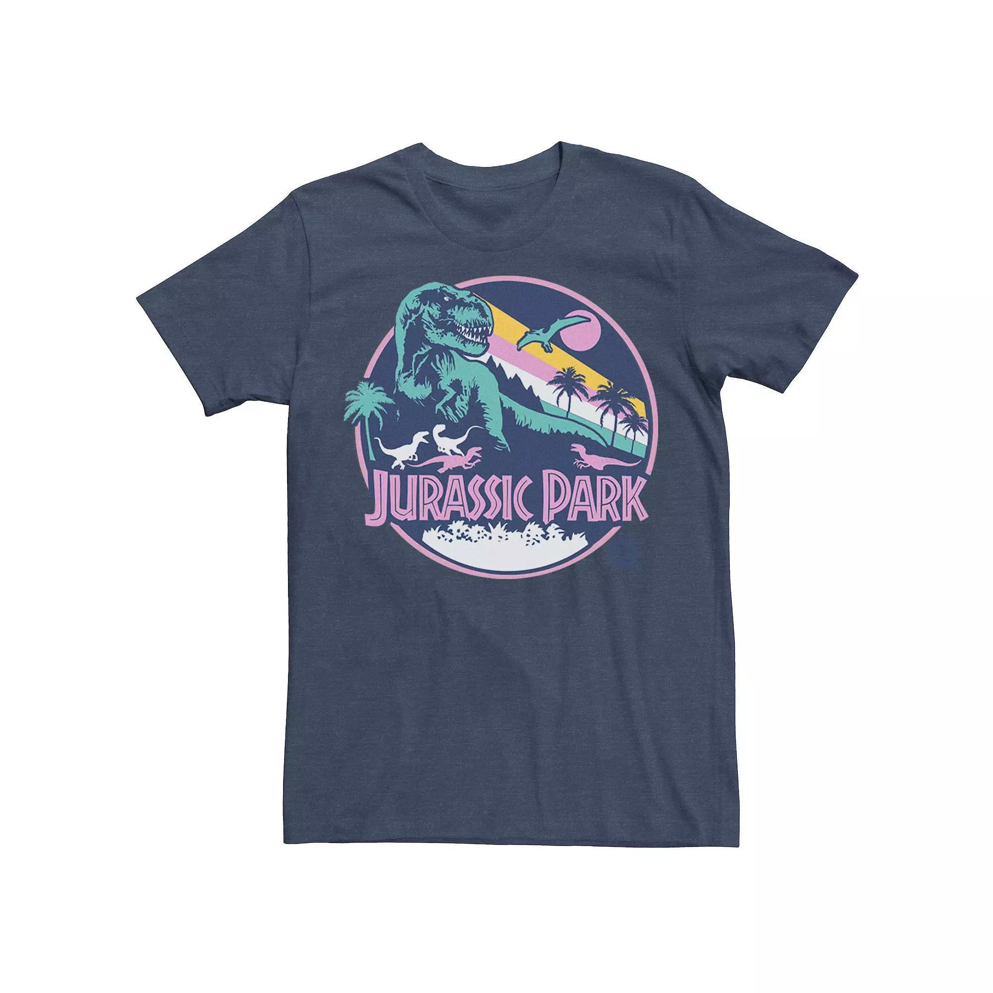 Men's Jurassic Park Retro Rex Scene Tee, Size: Large, Athletic Grey Product Image