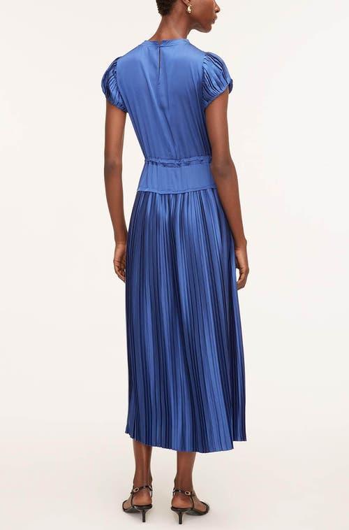 REBECCA TAYLOR Pleated Sleeve Dress In Blue Product Image