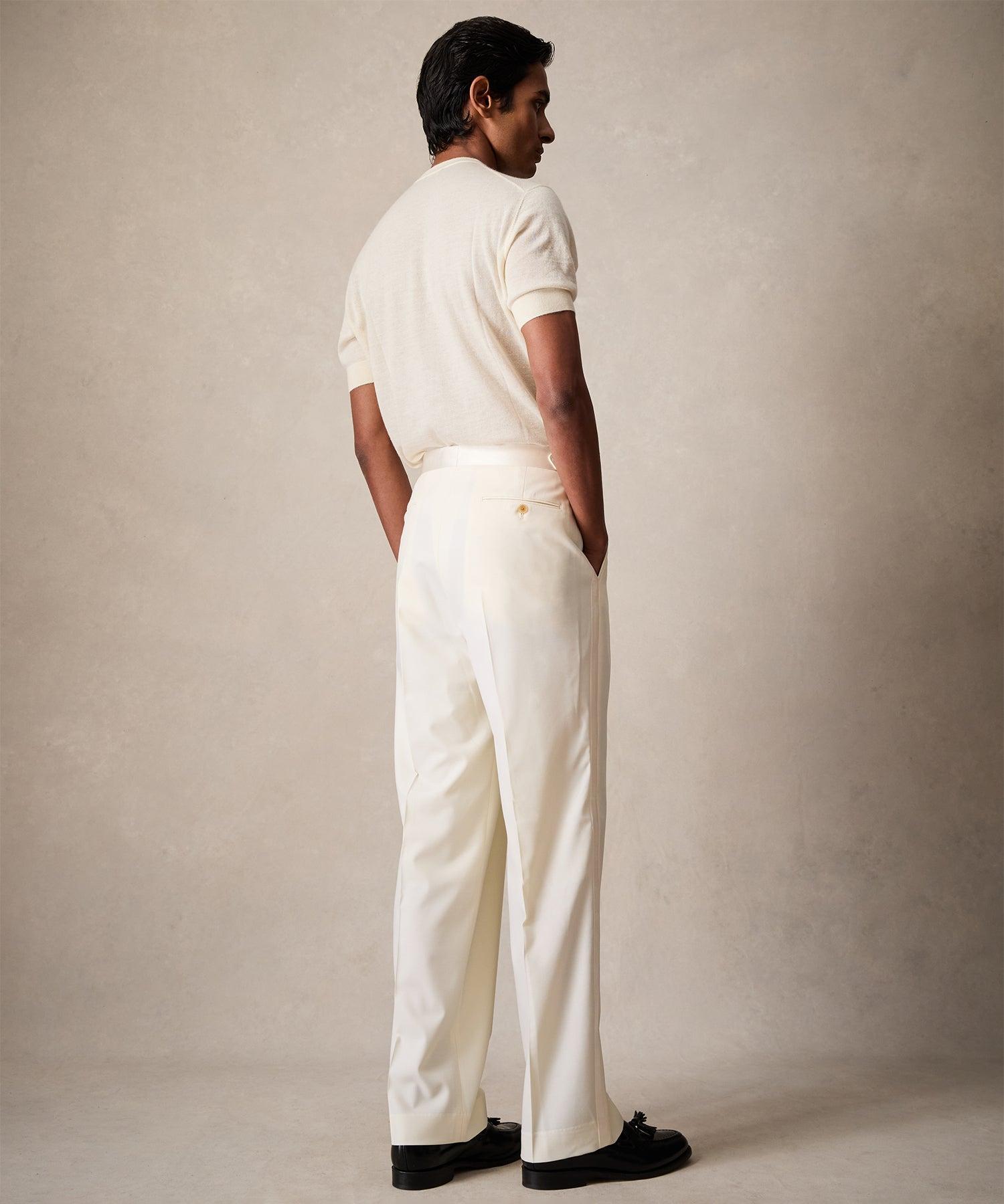 Italian Wool Relaxed Tuxedo Trouser Product Image