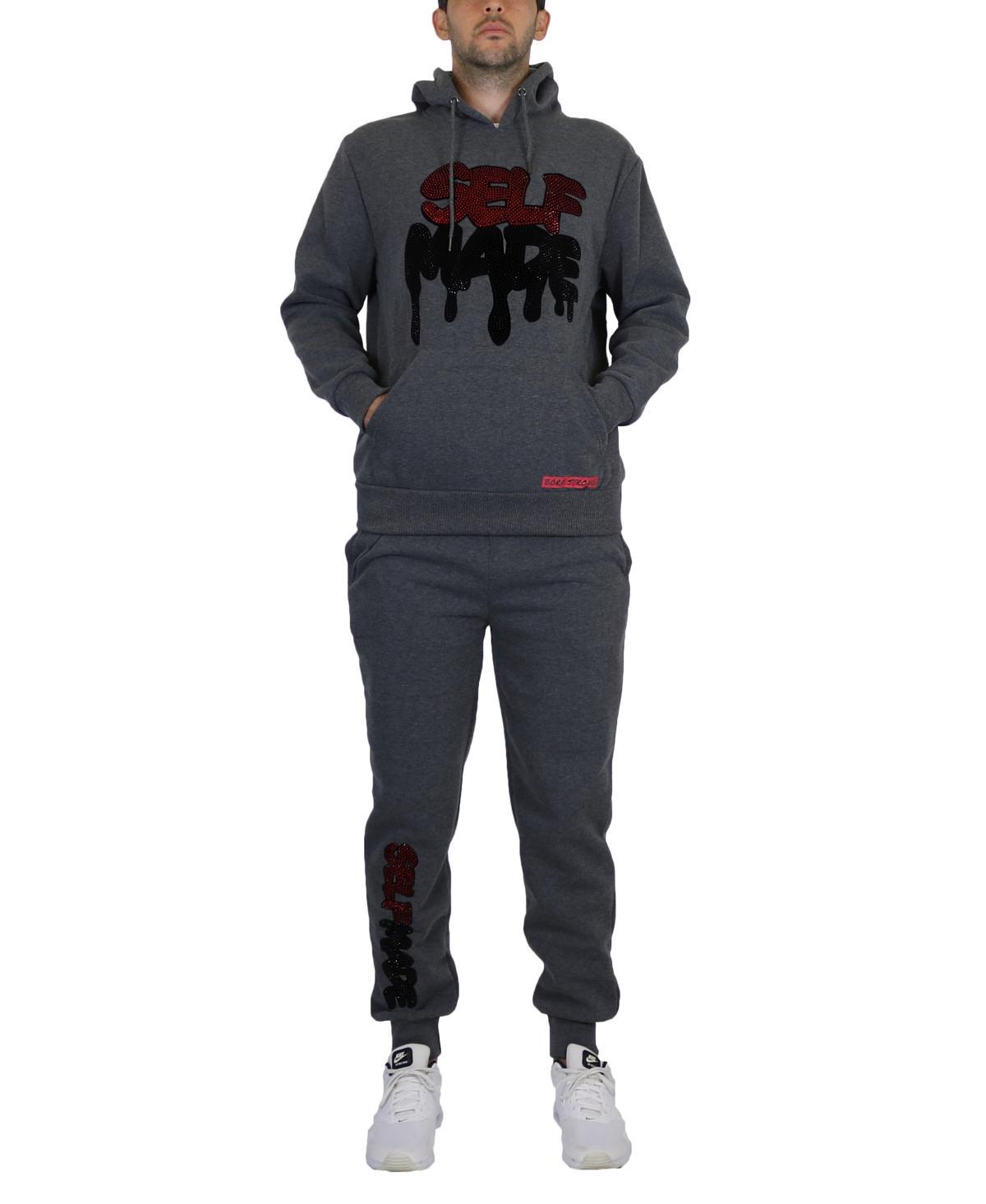 Galaxy By Harvic Mens Fleece-Lined Pullover Hoodie and Jogger Sweatpants, 2 Piece Set Product Image