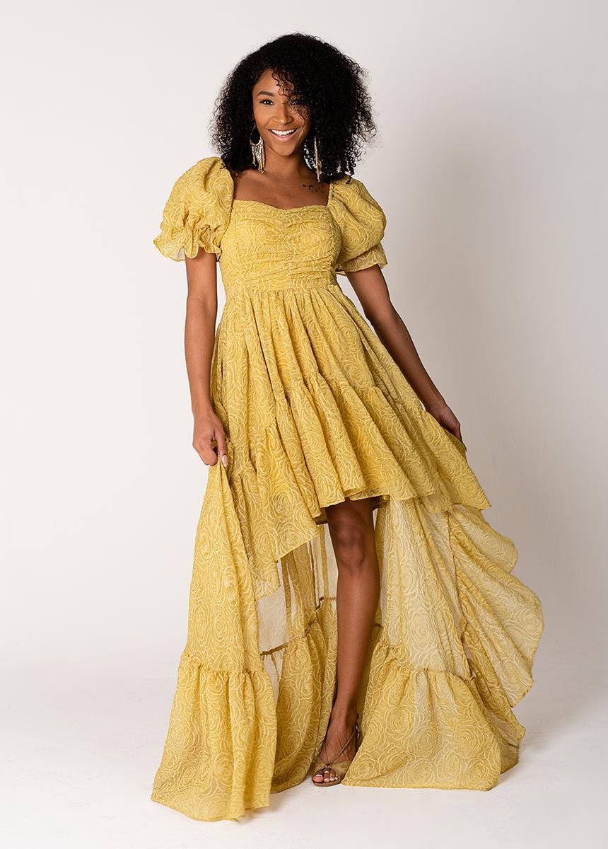 Swan Impact Dress in Citron Female Product Image