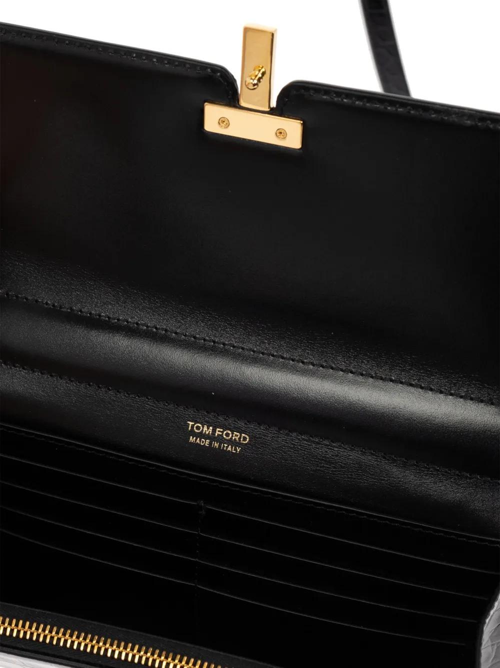 TOM FORD Logo-plaque Purse In Schwarz Product Image