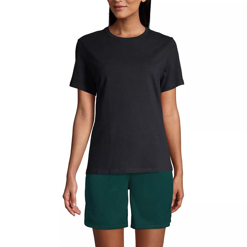Women's Lands' End Short Sleeve Essential Tee, Size: Medium, White Product Image