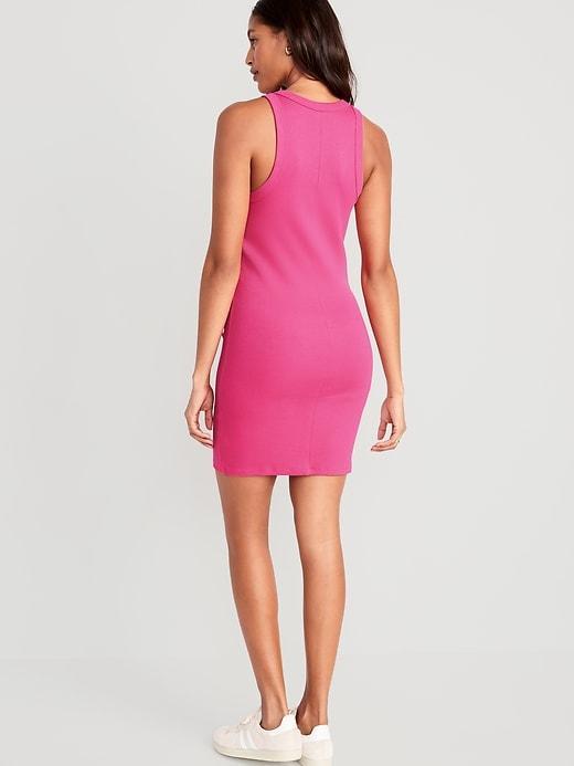 Fitted Rib-Knit Mini Dress Product Image