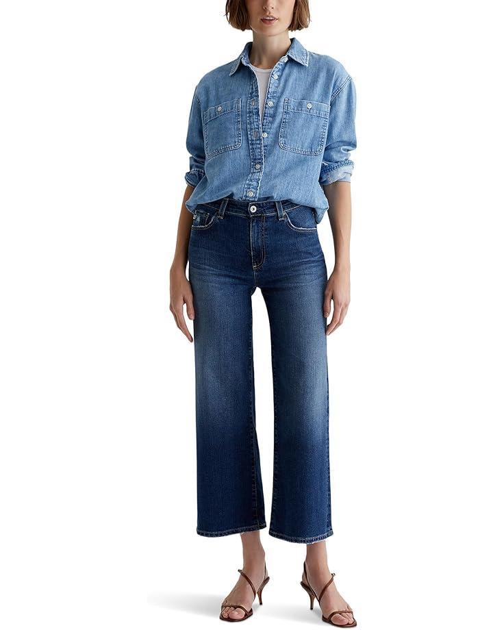 Women's AG Jeans Saige Mid Rise Wide Leg in 7 Years La Jolla Product Image