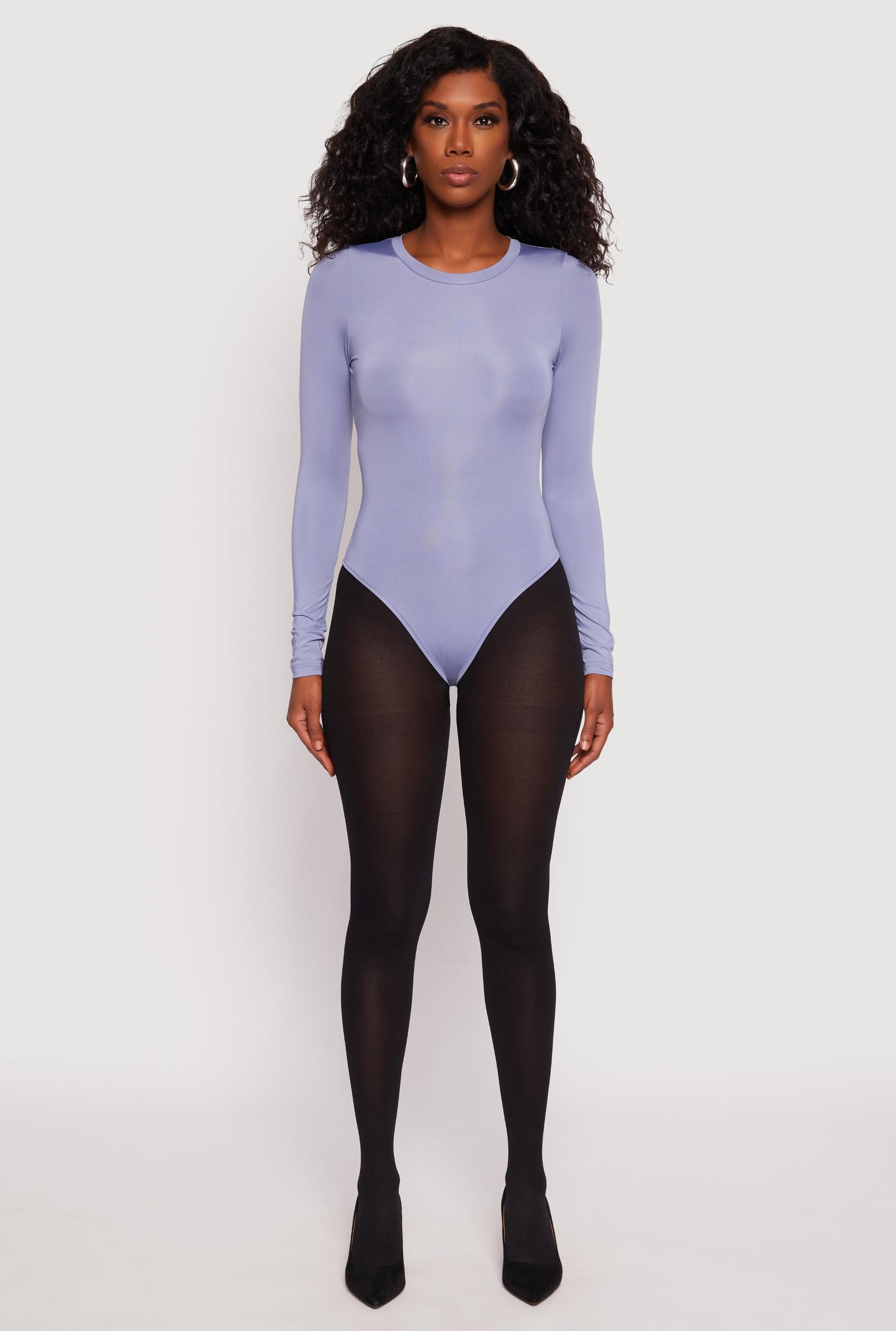 Womens Daisy Long Sleeve Crew Neck Bodysuit Product Image