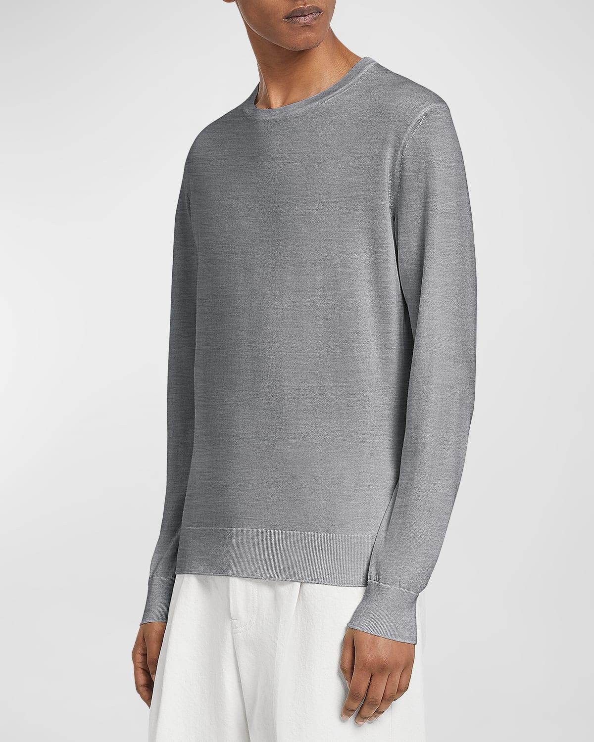 Mens Casheta Cashmere-Silk Crewneck Sweater Product Image