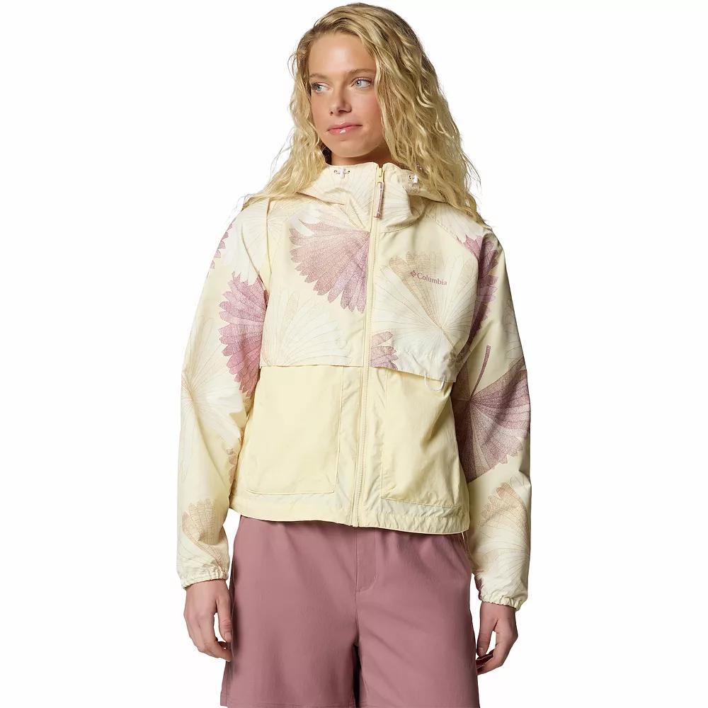 Women's Columbia Spire Valley Omni-SHIELD™ Printed Windbreaker Jacket, Size: Medium, Salt Outbacked Product Image