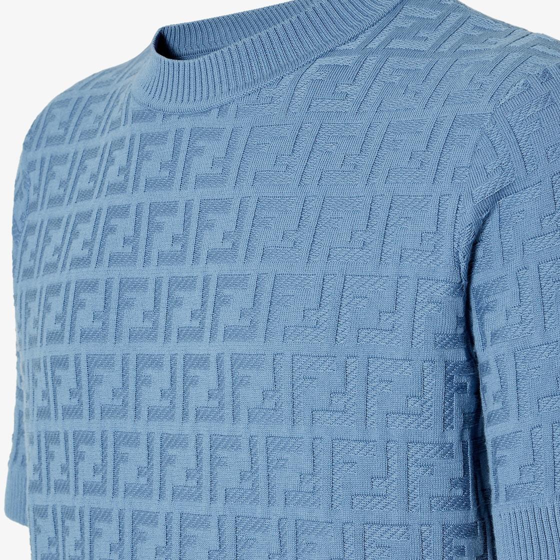 SweaterLight blue FF cotton pullover Product Image