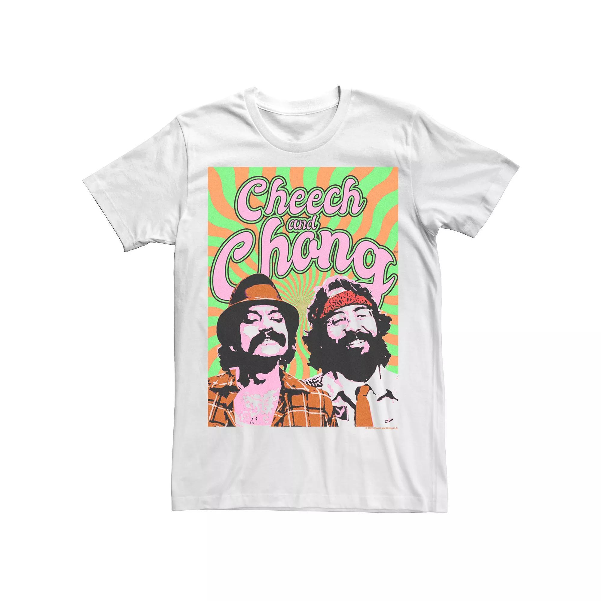 Men's Cheech And Chong Vintage Retro Tee, Size: Large, White Product Image